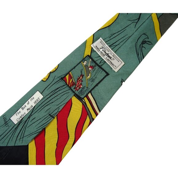 Toulouse & Lautrec Silk Tie Box of the Colden Mask 1893 Necktie - Picture 3 of 3